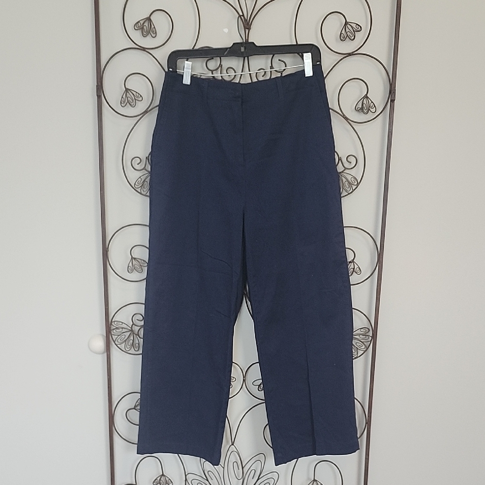 Chic Navy Wide Leg Women's Pants